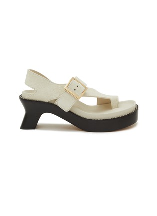 Main View - Click To Enlarge - LOEWE - Ease Suede Heel Sandals