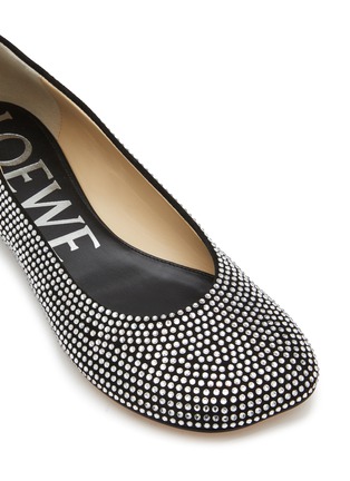 Detail View - Click To Enlarge - LOEWE - Toy Strass Embellished Suede Ballerina Flats
