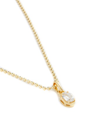Detail View - Click To Enlarge - HATTON LABS - Solitaire 18k Yellow Gold Plated Cubic Zirconia Pendant Necklace