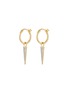 Main View - Click To Enlarge - MISSOMA - Mini 18K Gold Plated Brass Pave Spike Charm Hoop Earrings