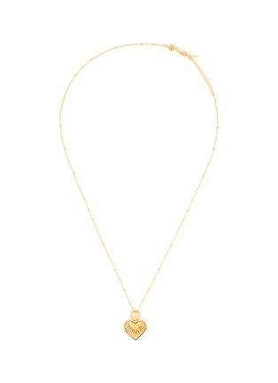 Main View - Click To Enlarge - MISSOMA - Ridge Heart Charm 18K Gold Plated Brass Necklace
