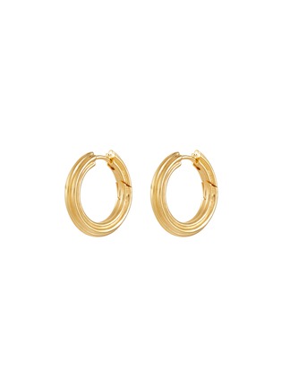 Main View - Click To Enlarge - MISSOMA - Medium Ridge 18k Gold Plated Brass Hoop Earrings
