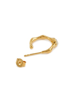 Detail View - Click To Enlarge - MISSOMA - Magma 18K Gold Plated Gemstone Small Hoop Earrings