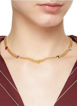 Figure View - Click To Enlarge - MISSOMA - Jelly Heart 18K Gold Plated Brass Necklace