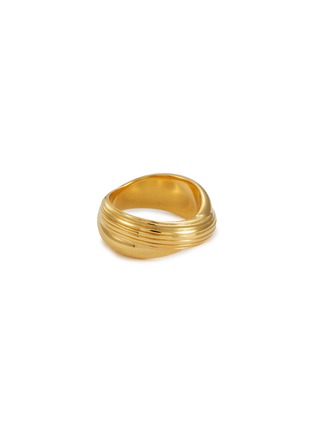 Detail View - Click To Enlarge - MISSOMA - x Lucy Williams Entwine Ridge Chunky 18K Gold Plated Brass Ring