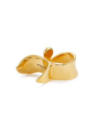 Detail View - Click To Enlarge - GOOSSENS - Foliage Double 24k Gold Plated Ring