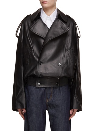 Main View - Click To Enlarge - LOEWE - Leather Balloon Jacket