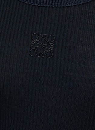  - LOEWE - Embroidered Logo Silk Tank Top