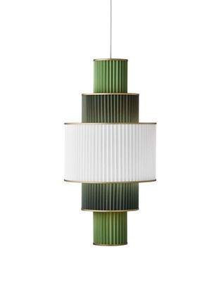 Main View - Click To Enlarge - LE KLINT - Plivello Pendant Lamp — White/Green
