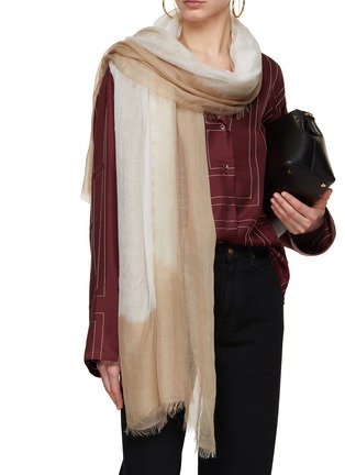 Figure View - Click To Enlarge - JANE CARR - Two-Tone Modal Cashmere Scarf