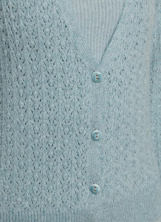  - BARRIE - Needlepoint Cashmere Knitted Cardigan