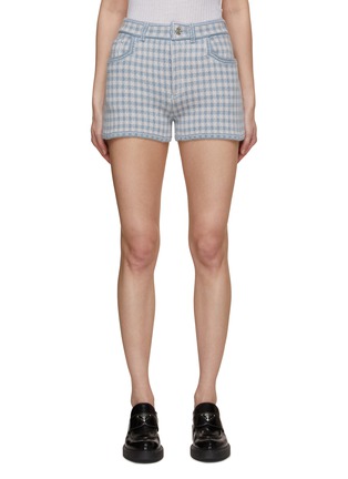 Main View - Click To Enlarge - BARRIE - Chequered Cashmere Cotton Shorts