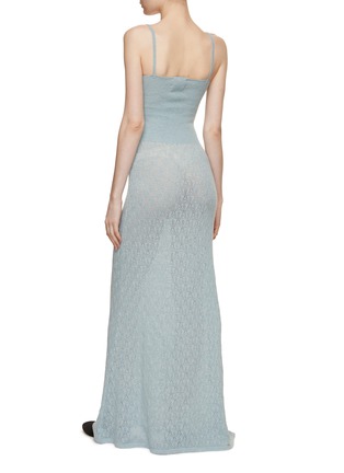 Back View - Click To Enlarge - BARRIE - Needlepoint Cashmere Knitted Maxi Dress