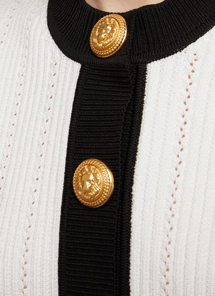  - BALMAIN - Buttoned Round Neck Knit Cardigan