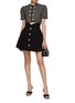 Figure View - Click To Enlarge - BALMAIN - Buttoned Flared Tulip Waist Skirt