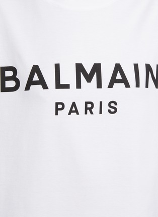  - BALMAIN - Logo Print Cropped T-Shirt