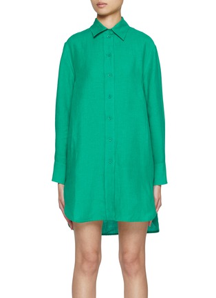 Main View - Click To Enlarge - ERES - Spread Collar Shirt Dress