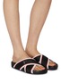 Figure View - Click To Enlarge - CHRISTIAN LOUBOUTIN - Hot Cross Bizz Leather Sandals