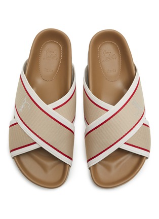 Detail View - Click To Enlarge - CHRISTIAN LOUBOUTIN - Hot Cross Bizz Leather Sandals