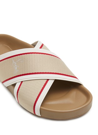 Detail View - Click To Enlarge - CHRISTIAN LOUBOUTIN - Hot Cross Bizz Leather Sandals