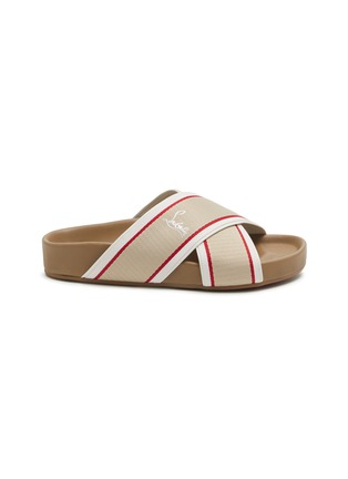 Main View - Click To Enlarge - CHRISTIAN LOUBOUTIN - Hot Cross Bizz Leather Sandals