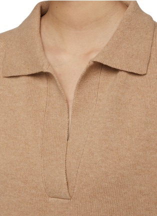  - YVES SALOMON - Wool Cashmere Knitted Polo Top