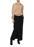 Figure View - Click To Enlarge - YVES SALOMON - Wool Cashmere Knitted Polo Top