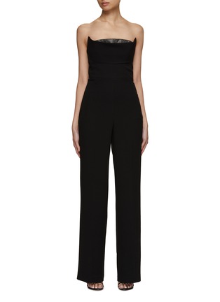Main View - Click To Enlarge - ROLAND MOURET - Panel Front Strapless Jumpsuit