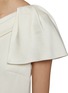  - ROLAND MOURET - Asymmetric Shoulder Satin Crepe Mini Dress