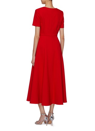 Back View - Click To Enlarge - ROLAND MOURET - Flared Crepe Mini Dress