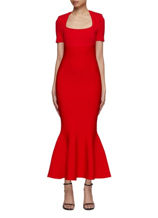 Main View - Click To Enlarge - ROLAND MOURET - Cutout Back Mermaid Maxi Dress