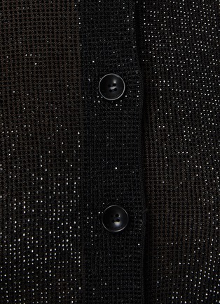 Detail View - Click To Enlarge - ALEXANDER WANG - Beaded Hotfix Cropped Crewneck Cardigan