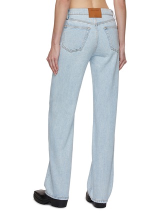 Back View - Click To Enlarge - ALEXANDER WANG - Logo Cut Out Straight Leg Jeans
