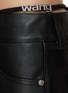  - ALEXANDER WANG - Embellished G-String Leather Skort