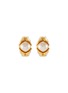 Main View - Click To Enlarge - LANE CRAWFORD VINTAGE ACCESSORIES - Vogue Bijoux Gold Tone Faux Pearl Earrings