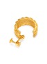 Detail View - Click To Enlarge - LANE CRAWFORD VINTAGE ACCESSORIES - Direction One Gold Tone Herringbone Hoops Clip On Earrings