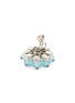 Detail View - Click To Enlarge - LANE CRAWFORD VINTAGE ACCESSORIES - Trifari Silver Tone Blue Glass Flower Clip On Earrings