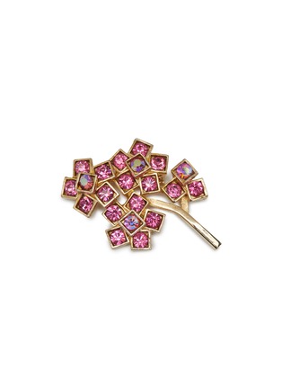 Detail View - Click To Enlarge - LANE CRAWFORD VINTAGE ACCESSORIES - Weiss Gold Tone Pink Crystal Brooch