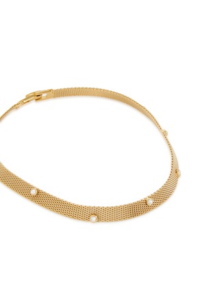 Detail View - Click To Enlarge - LANE CRAWFORD VINTAGE ACCESSORIES - Unsigned Gold Tone Mesh Diamante Pieces Choker