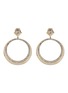 Main View - Click To Enlarge - LANE CRAWFORD VINTAGE ACCESSORIES - Jomaz Gold Tone Diamante Hoop Clip On Earrings