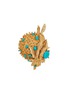 Main View - Click To Enlarge - LANE CRAWFORD VINTAGE ACCESSORIES - Emmons Gold Tone Faux Turquoise Anemone Brooch
