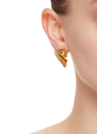 Figure View - Click To Enlarge - ALEXIS BITTAR - Solanales Gold Crystal Folded Mini Earring
