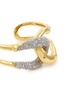 Detail View - Click To Enlarge - ALEXIS BITTAR - Solanales 14K Gold Crystal Interlocked Cuff Bracelet