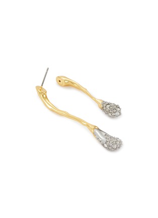 Detail View - Click To Enlarge - ALEXIS BITTAR - Solanales 14K Gold Crystal Front Back Double Drop Earring