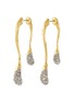 Main View - Click To Enlarge - ALEXIS BITTAR - Solanales 14K Gold Crystal Front Back Double Drop Earring