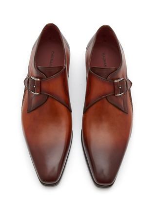 Detail View - Click To Enlarge - MAGNANNI - Burnished Monk Leather Loafers
