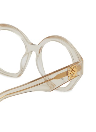 Detail View - Click To Enlarge - LOEWE - Chunky Anagram Rectangle Acetate Optical Glasses