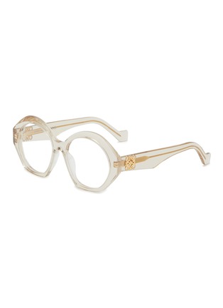 Main View - Click To Enlarge - LOEWE - Chunky Anagram Rectangle Acetate Optical Glasses