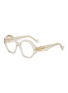 Main View - Click To Enlarge - LOEWE - Chunky Anagram Rectangle Acetate Optical Glasses