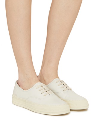 Figure View - Click To Enlarge - COMMON PROJECTS - Four Hole Leather Sneakers